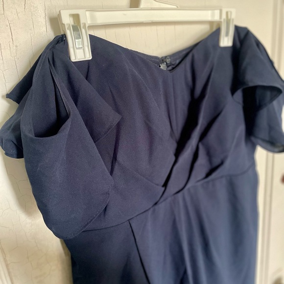 Elegant Navy Blue Women's formal wedding guest dress - Picture 11 of 14